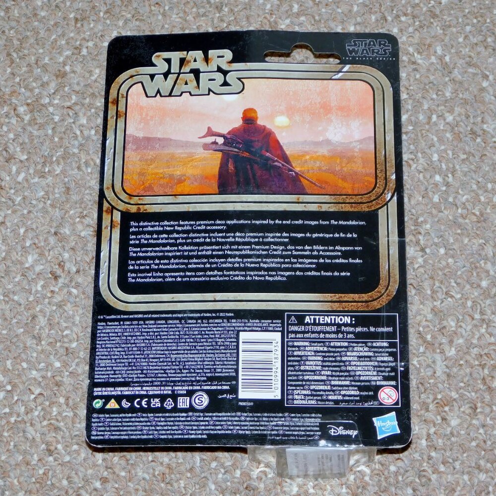 Hasbro Star Wars Mandalorian 6" Black Series Credit Collection Boba Fett MOC New - Picture 2 of 11